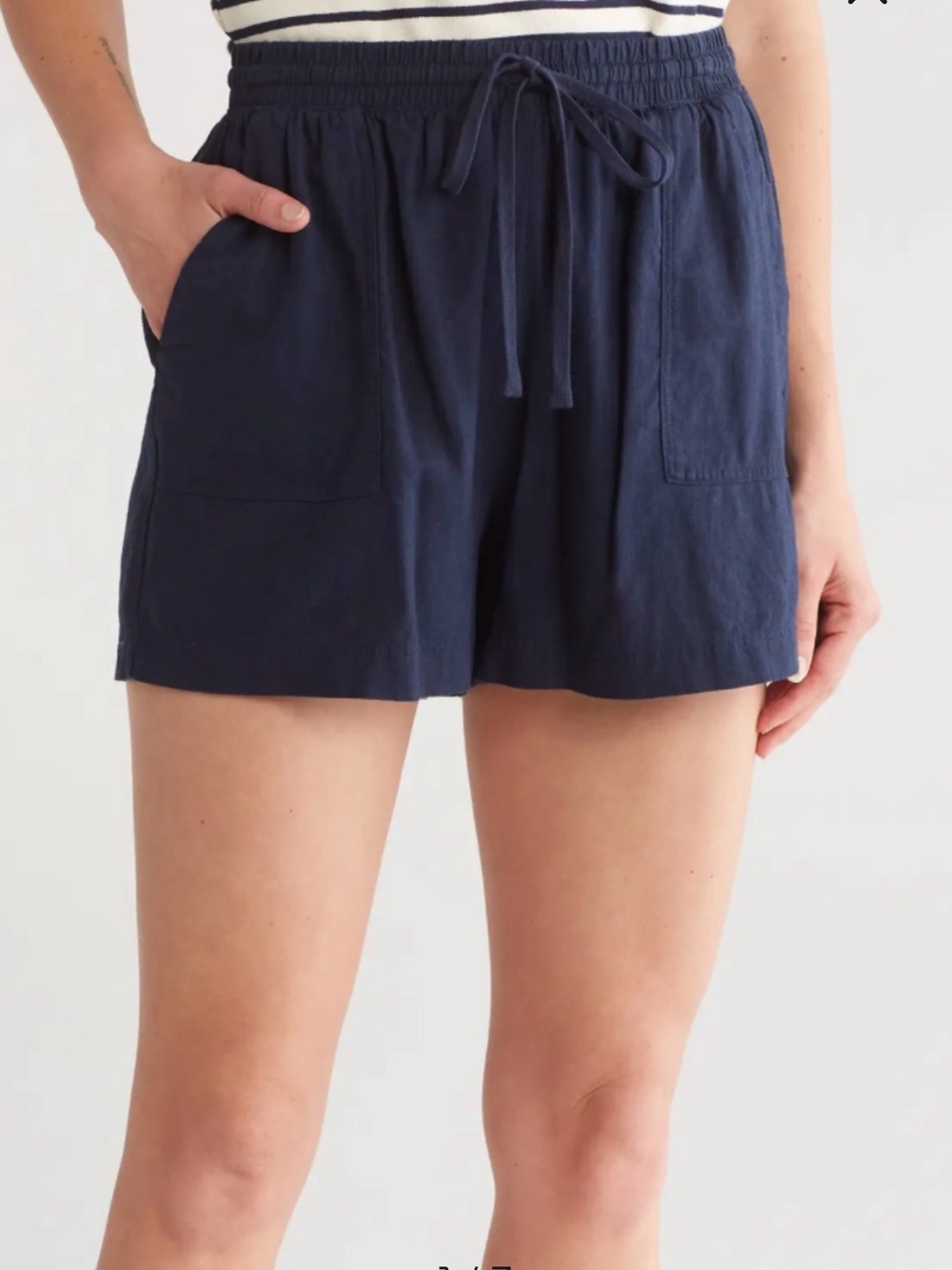 Splendid Marseille Linen Blend Drawstring Shorts